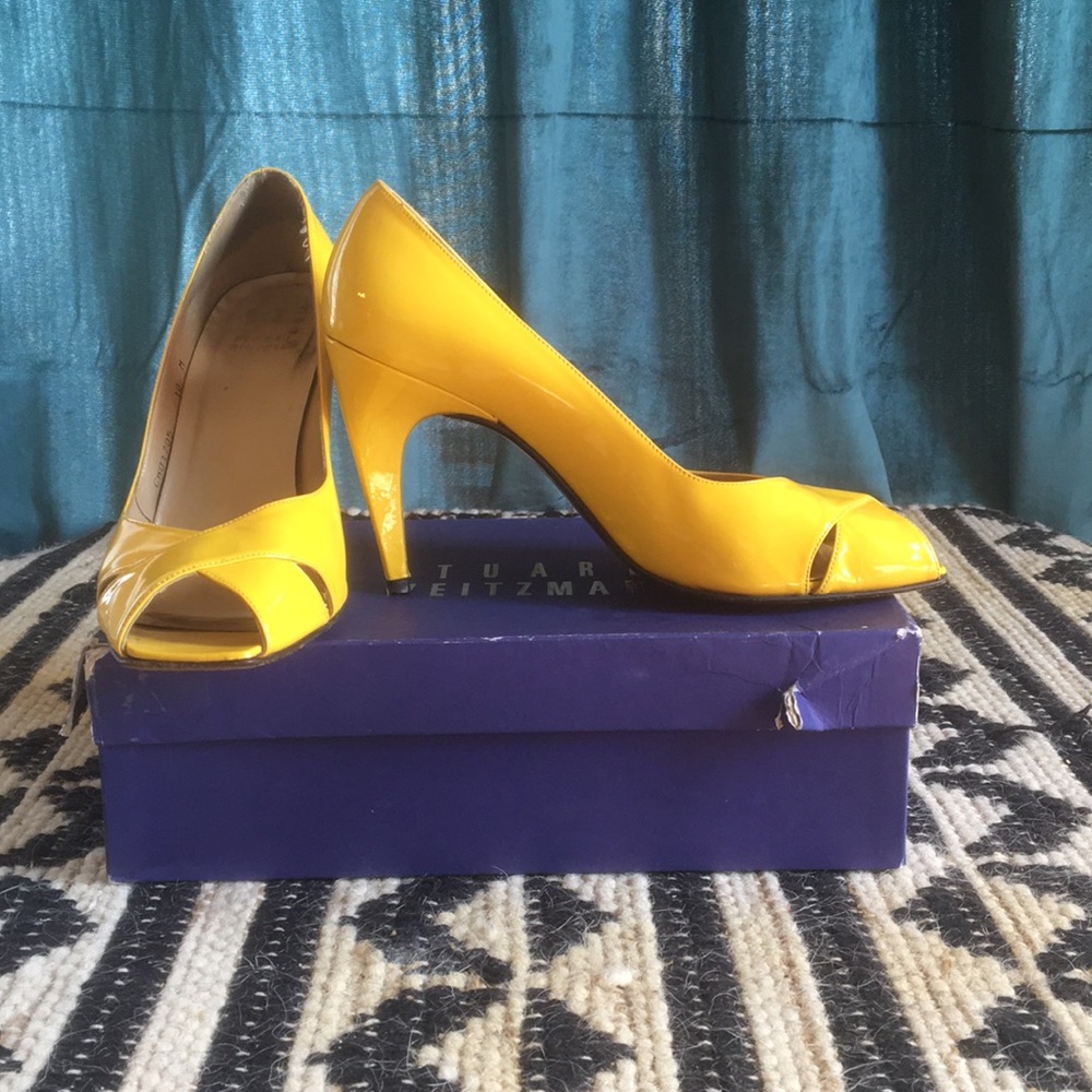 Stuart Weitzman Electric Yellow Heels - Size 10